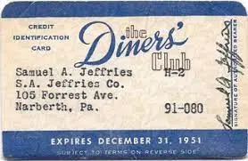 First Diners club card